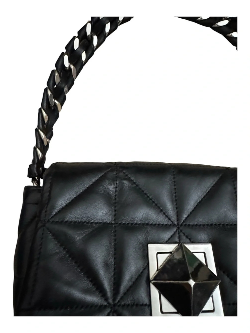Sonia Rykiel Quilted Leather Chain Shoulder Bag